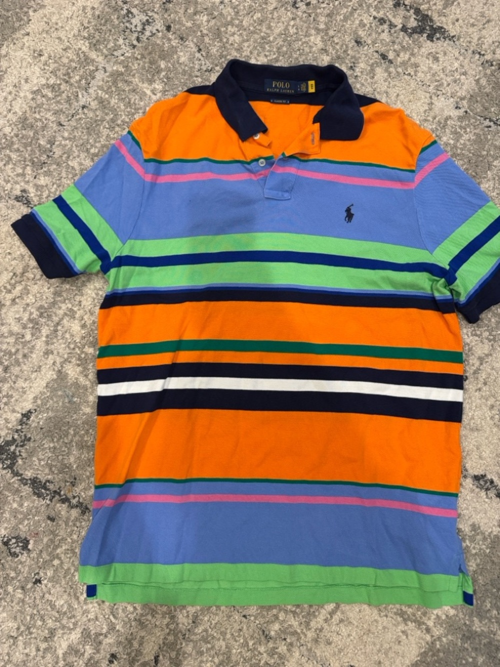 Ralph Lauren Multicolor Striped Polo - Orange, Blue, Green, Navy, Pink